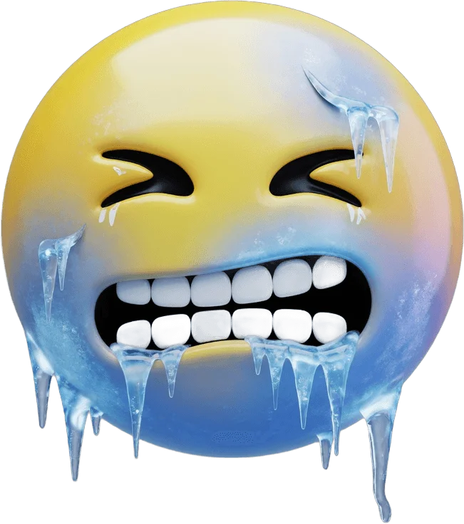 Freezing face emoji