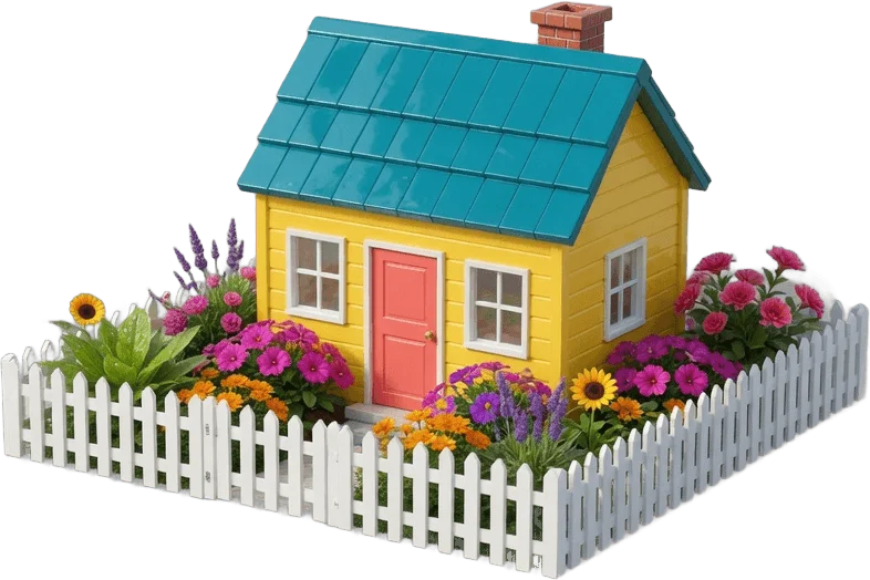 Casa com jardim