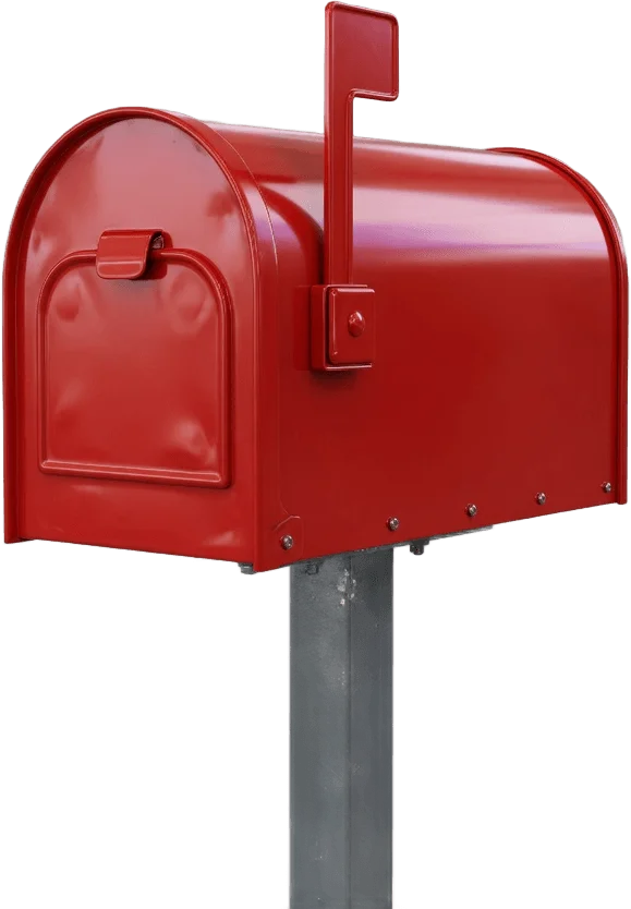 Classic red mailbox