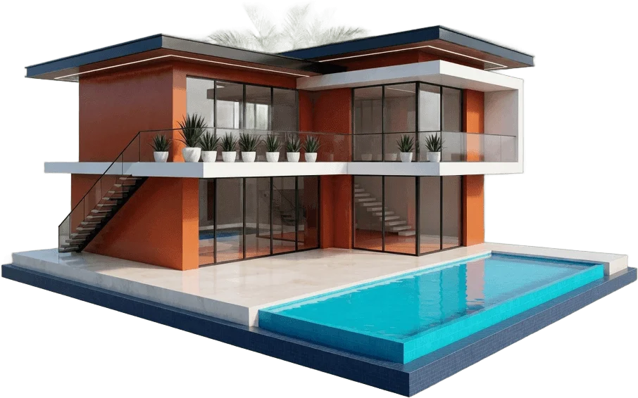 Modern villa with pool
