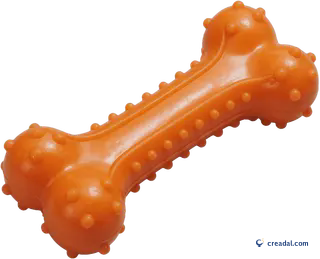 Oranger Gummi-Kauknochen