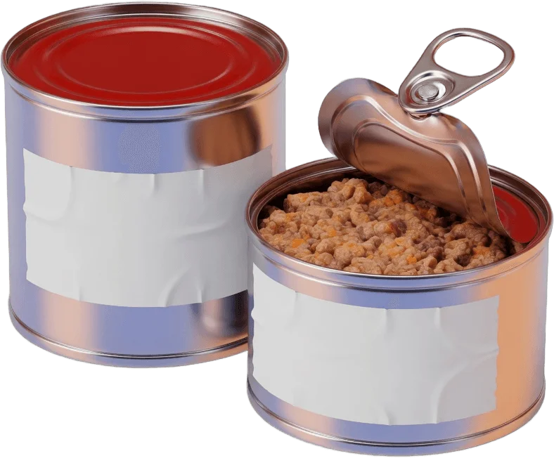 Two Pet Food Cans
