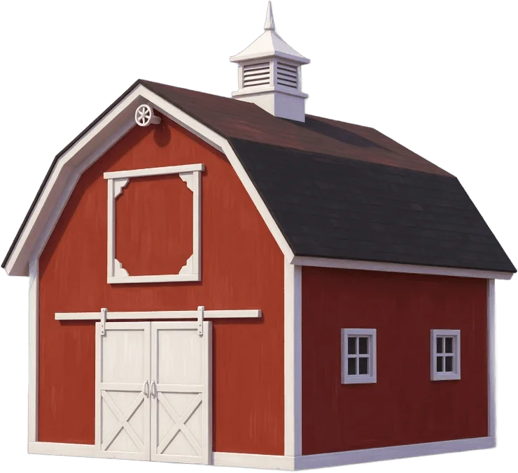 Illustration de grange rouge