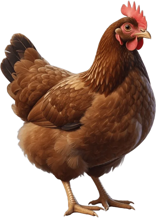 Poule brune de ferme