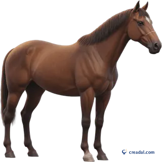 Cheval Brun Debout