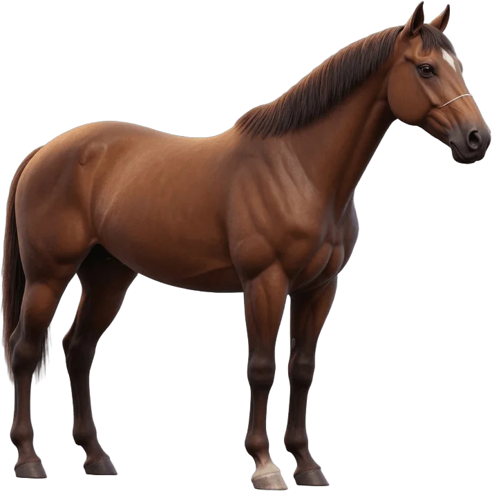 Cheval Brun Debout