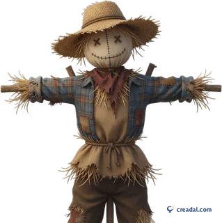 Épouvantail au chapeau