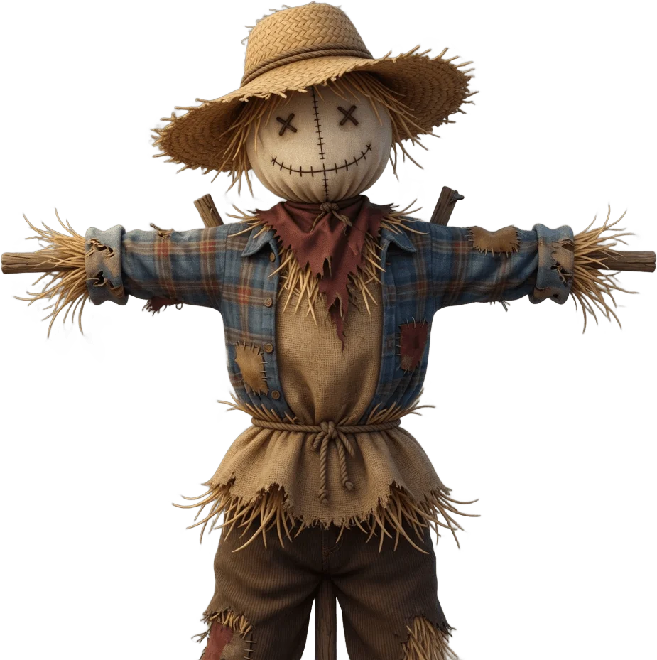 Épouvantail au chapeau