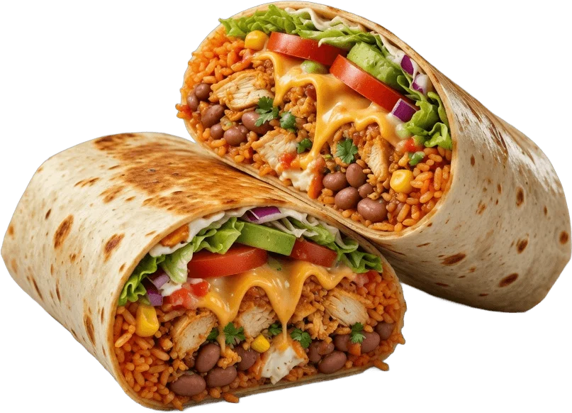 Burrito Coupé en Deux