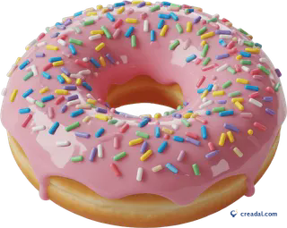 Donut glacé rose