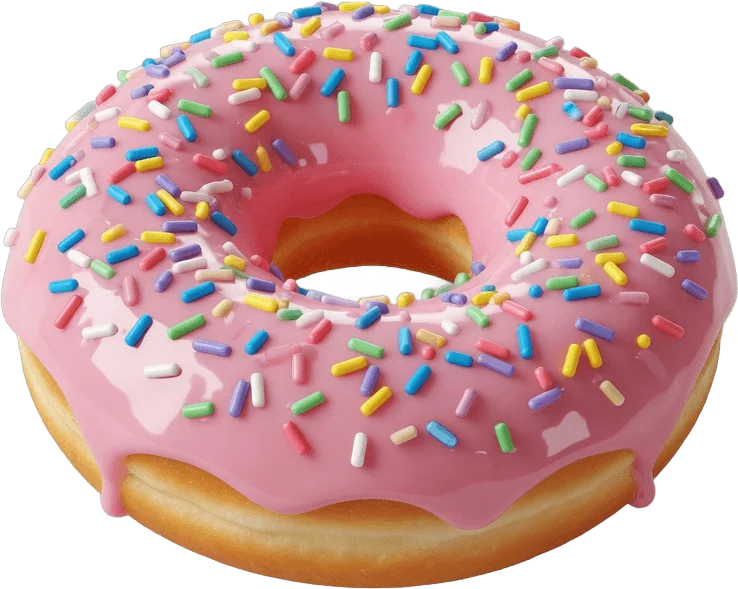 Donut glaceado rosa
