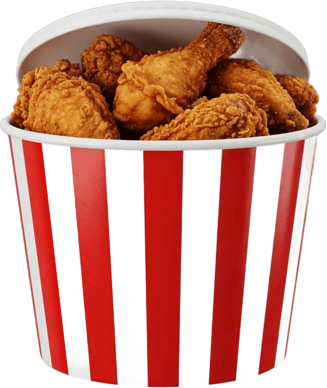 Balde de frango vazio