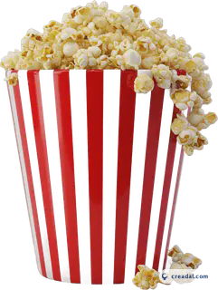 Seau de pop-corn rayé
