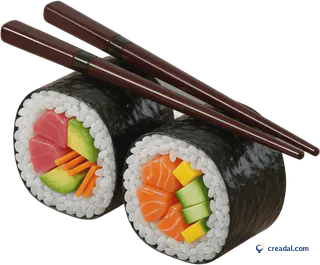 Deux Rouleaux de Sushi