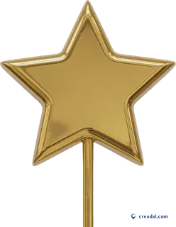 Gold Star Cake Topper