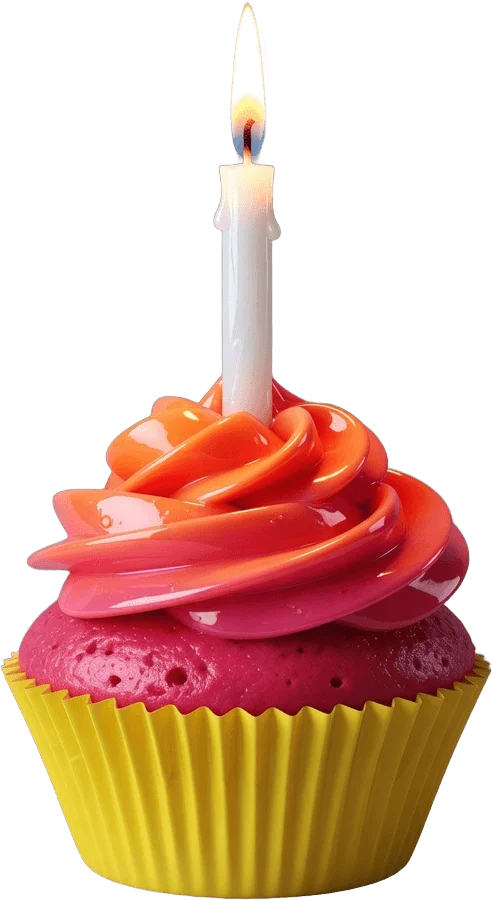 Cupcake com vela