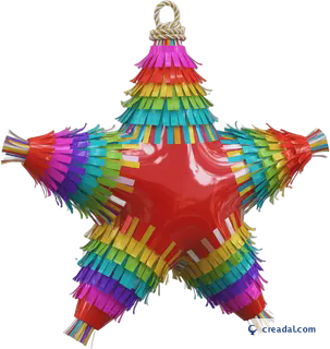 Colourful star pinata