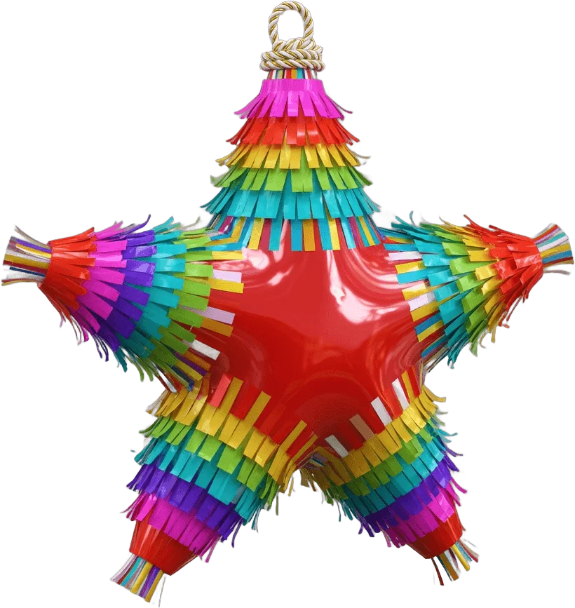 Colourful star pinata
