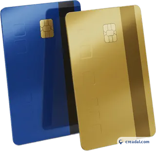 Cartes bleue et or