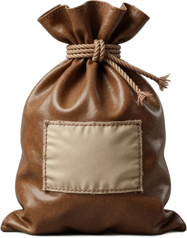 Sac d'argent noué