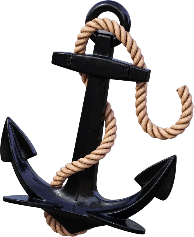 Âncora preta de barco