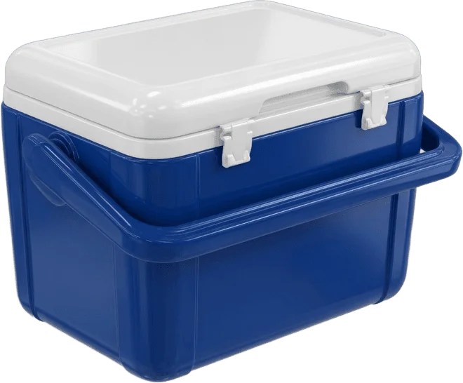 Blue cooler box