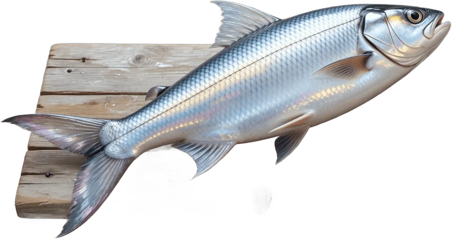 桟橋の大きな銀魚