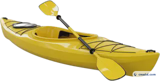 Yellow single kayak