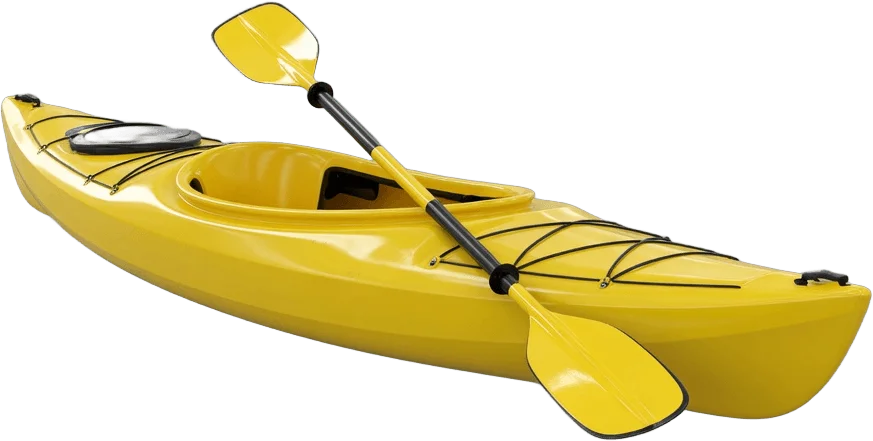 Yellow single kayak