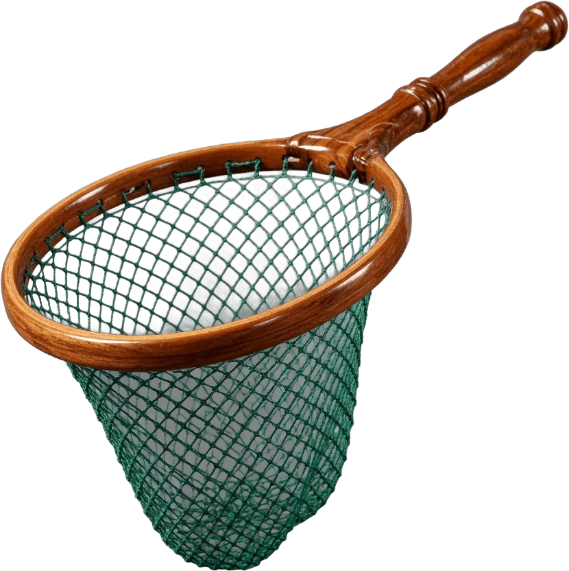 Wooden landing net
