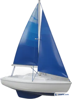 Small white sailboat