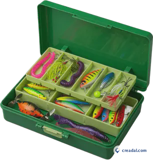 Open green tackle box