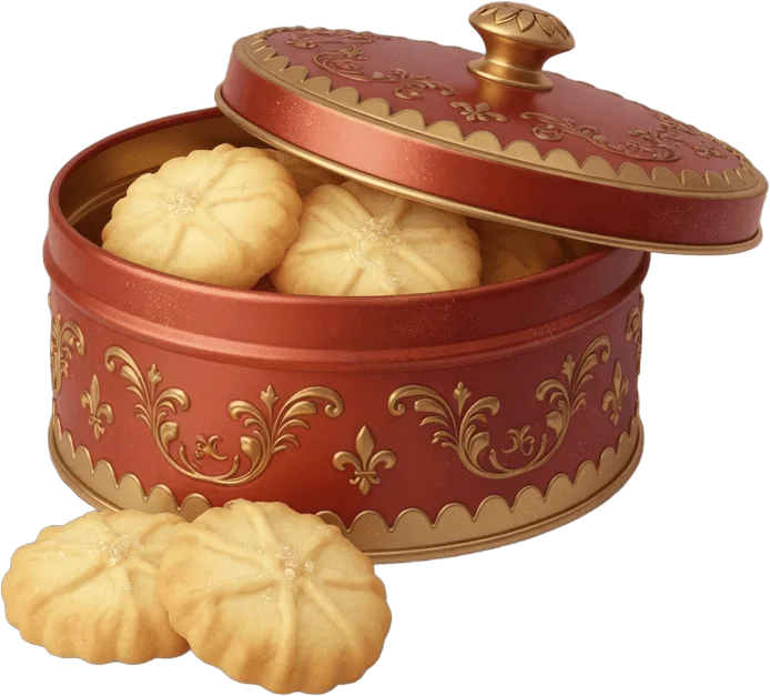 Decorative biscuit tin
