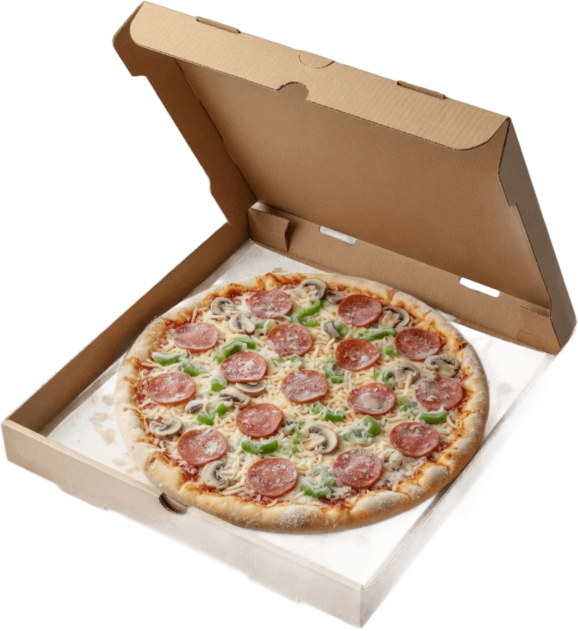 Offene Tiefkühlpizza