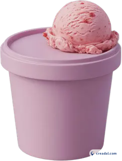 Pastel ice cream tub