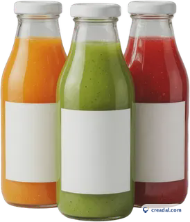 Three Juice Bottles