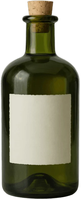 Garrafa de azeite verde