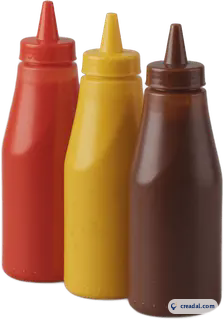 Ketchup Mustard BBQ Bottles