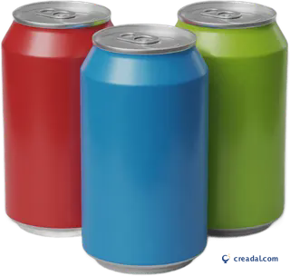 Three Plain Soda Cans