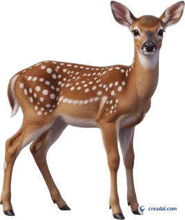 Standing Spotted Fawn
