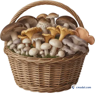Wicker Mushroom Basket