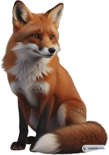 Sitting Red Fox