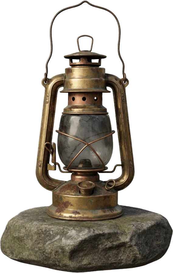Old Lantern on Stone