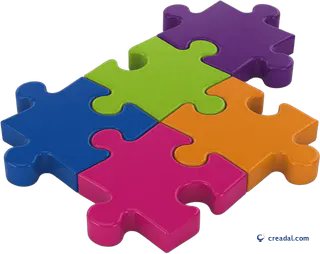 Colorful jigsaw pieces