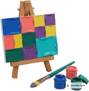 Tabletop easel painting