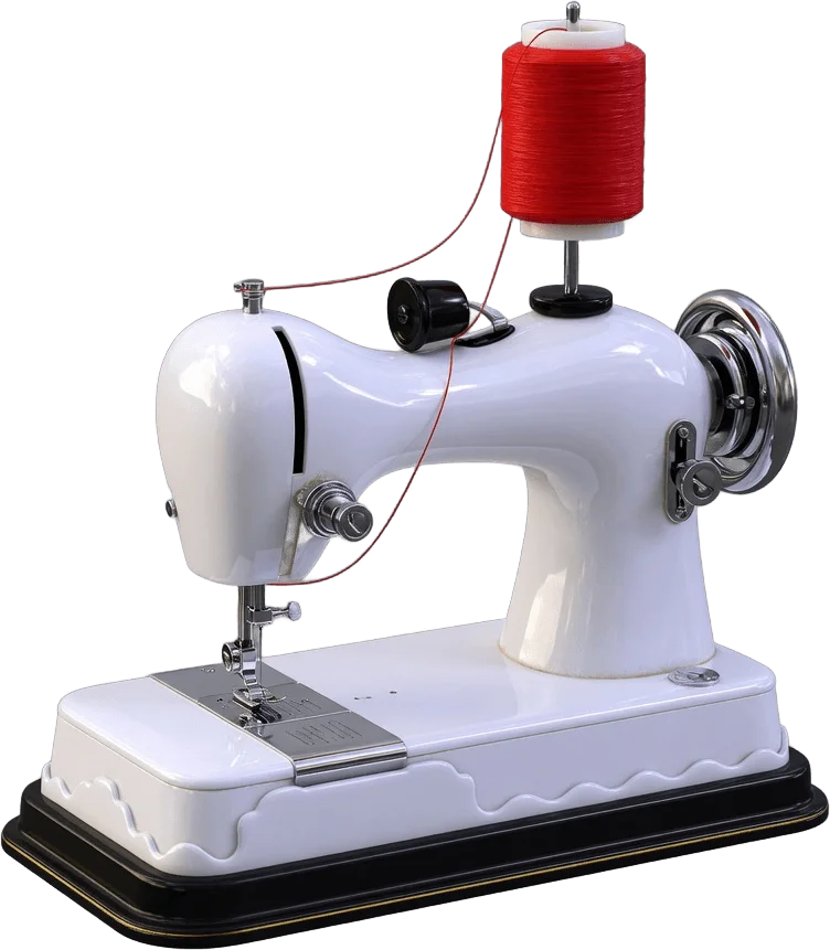 Vintage White Sewing Machine
