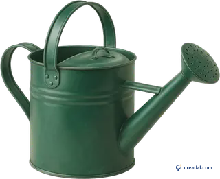 Green Metal Watering Can