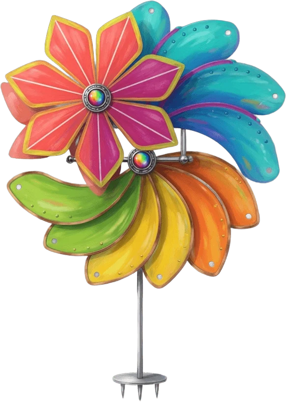 Colourful Garden Wind Spinner