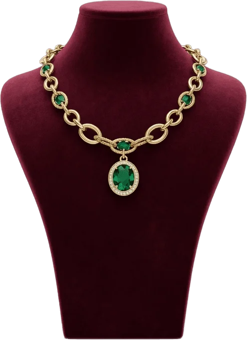 Buste velours collier