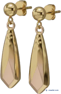 Goldene Baumelnde Ohrringe